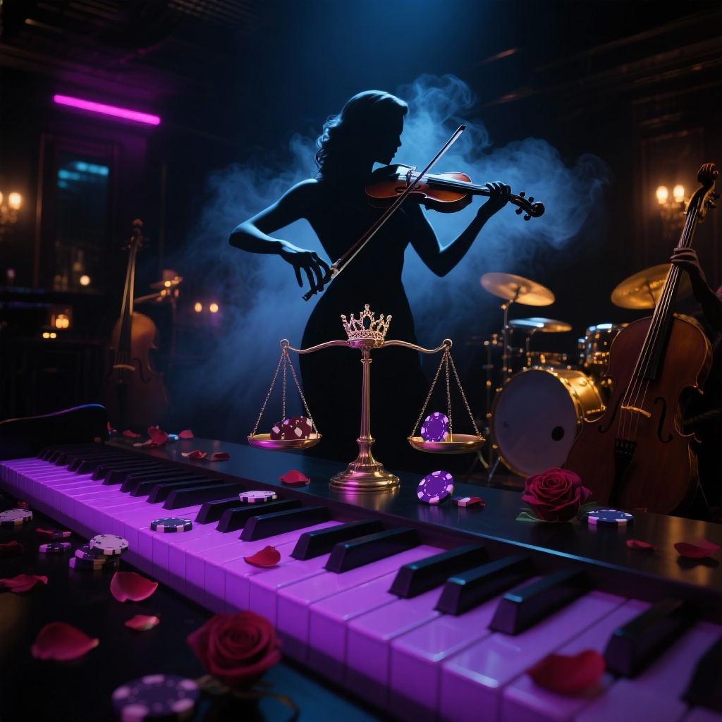 筹码与玫瑰 - AI音乐作品封面