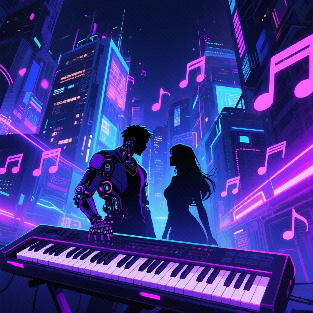 赛博心跳实验 - AI音乐作品封面