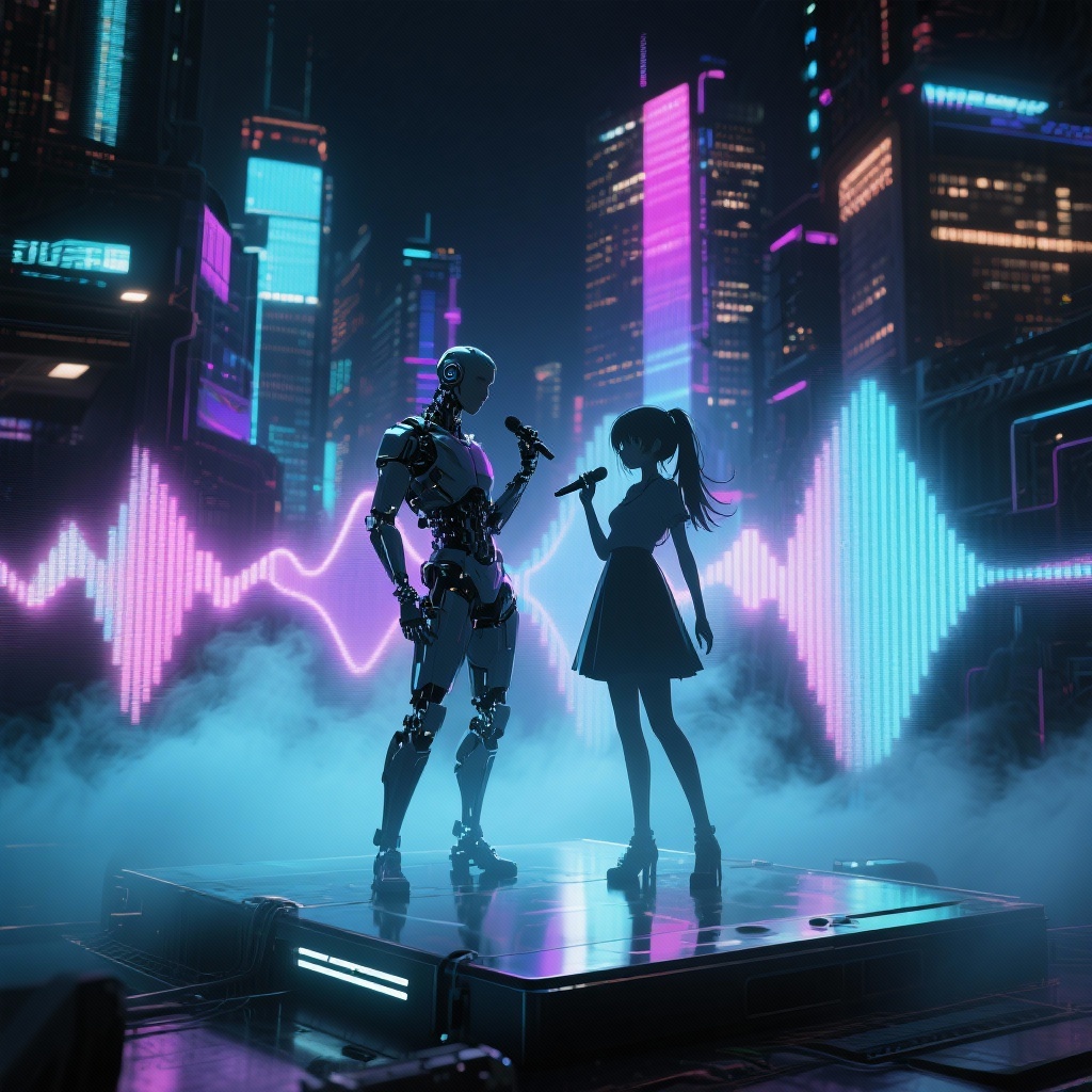 赛博心跳实验 - AI音乐作品封面