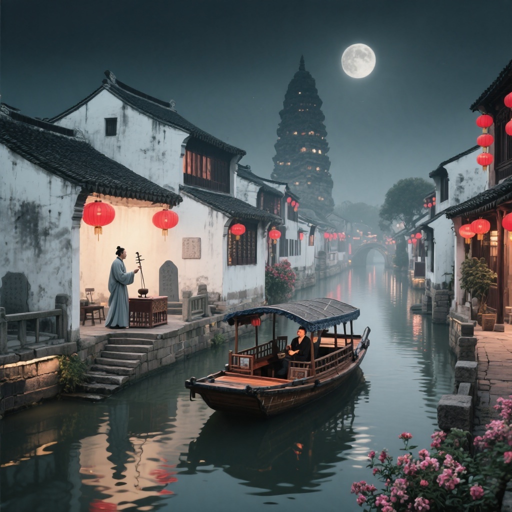七里山塘 - AI音乐作品封面