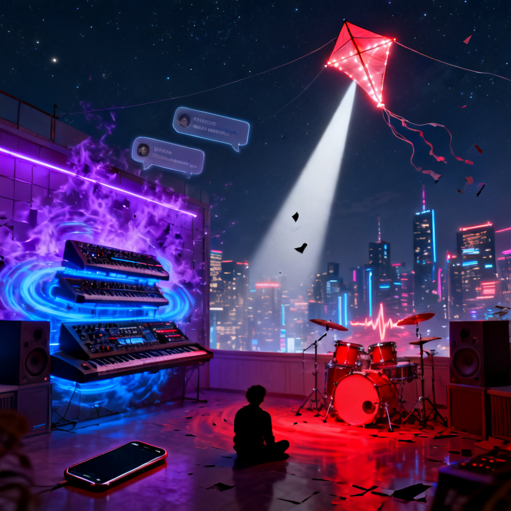 夜空中的光 - AI音乐作品封面