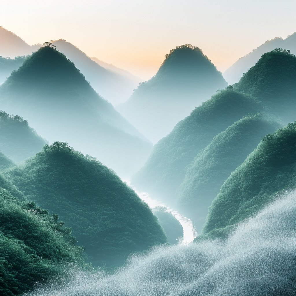 山岳（古风纯音乐） - AI音乐作品封面