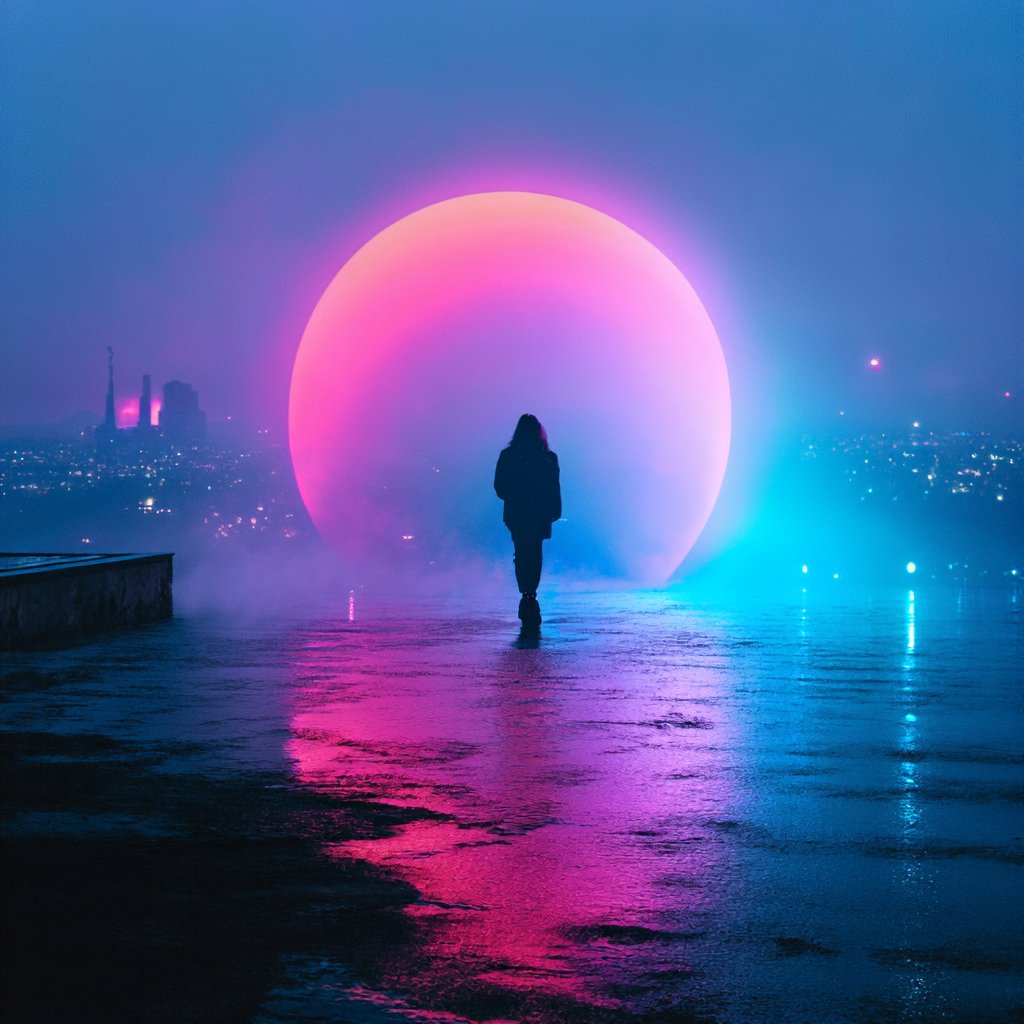 霓虹雨夜 - AI音乐作品封面