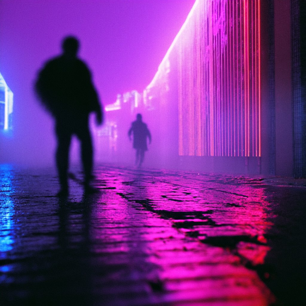 雨后霓虹独行夜 - AI音乐作品封面
