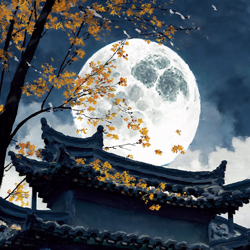 中秋节（月满西楼） - AI 音乐作品封面