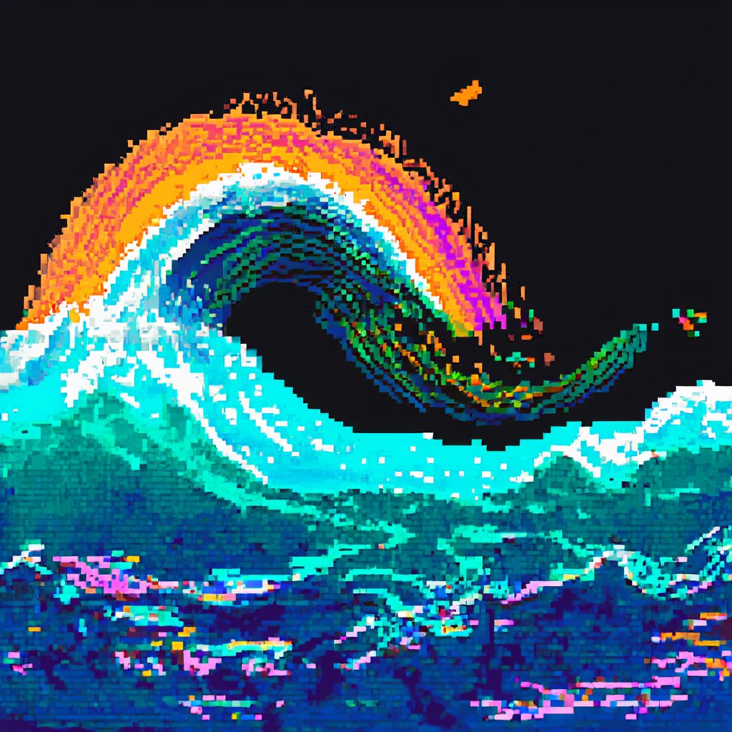 Pixel Sea Run - AI音乐作品封面