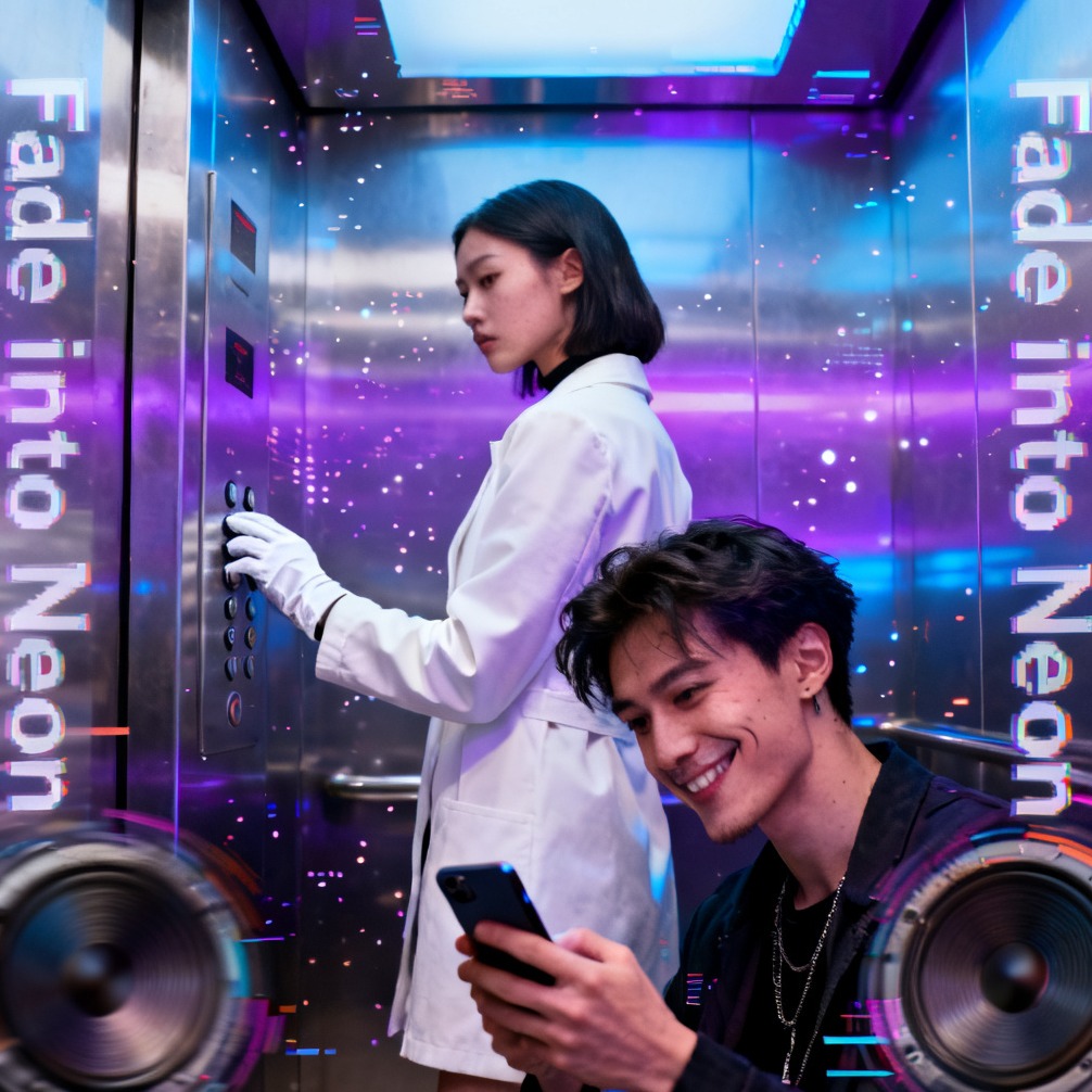 电梯里的暗恋 - AI音乐作品封面
